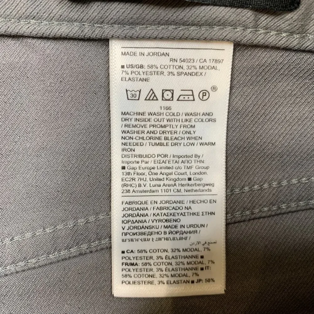 Banana Republic Pants Mens 34 Slim Fit Traveler Mid Rise Stretch Cotton Twill